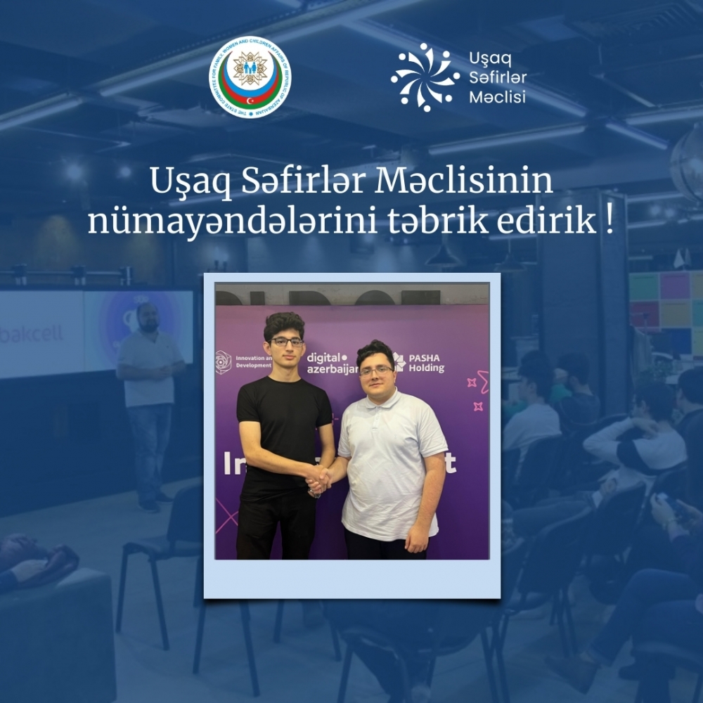 Uşaq Səfirlər Məclisinin nümayəndələri “Viveka Innovation Fest”də 3 qalib komandadan biri olub