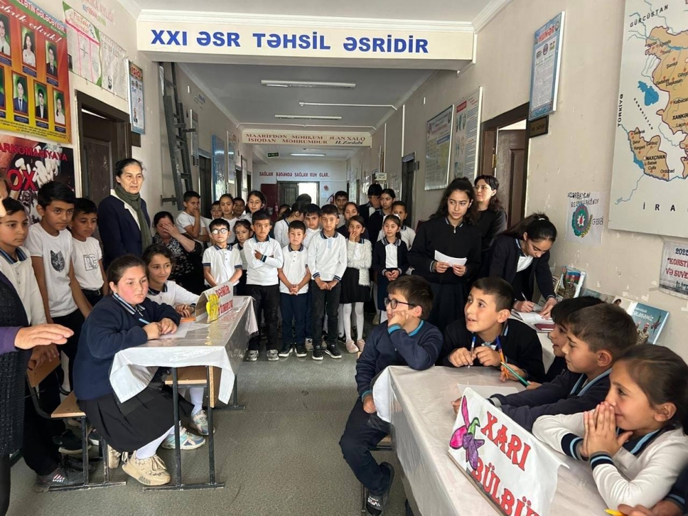 Uşaq Səfirlər Məclisinin Zərdab rayon üzrə fəalı Xəlilzadə Şölənin təşəbbüsü
