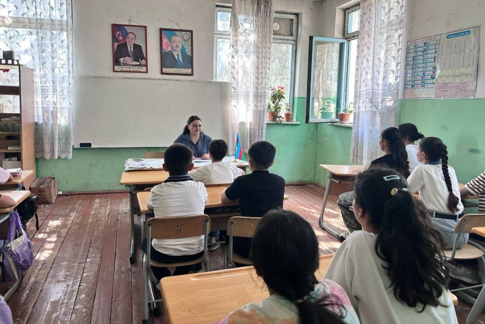 Uşaq Səfirlər Məclisinin Tərtər rayonu üzrə nümayəndələri Zeynalzadə Nuray və Allahverdiyev Ayxanın təşəbbüsü