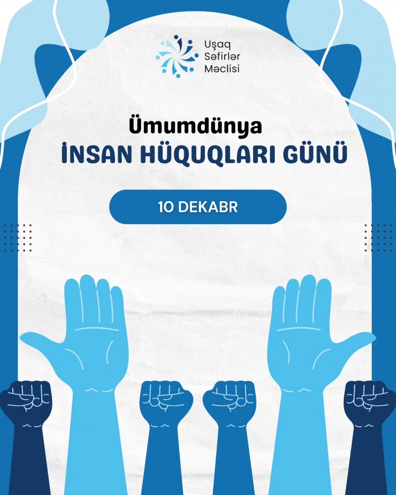 10 dekabr - Dünya üzrə Beynəlxalq İnsan Hüquqları Günü kimi qeyd olunur.