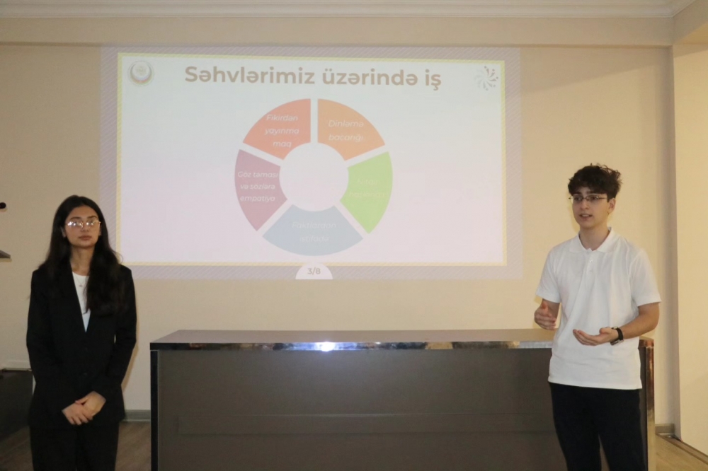 12 dekabr 2025-ci il tarixində Ailə, Qadın və Uşaq Problemləri üzrə Dövlət Komitəsinin layihəsi əsasında fəaliyyət göstərən Uşaq Səfirlər Məclisinin üzvlərinin “Düşüncədən qələbəyə”