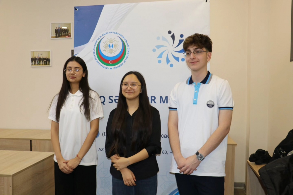 Ailə, Qadın və Uşaq Problemləri üzrə Dövlət Komitəsinin layihəsi əsasında fəaliyyət göstərən Uşaq Səfirlər Məclisinin “Azərbaycan Uşaqları” İctimai Birliyində “Düşüncədən qələbəyə”