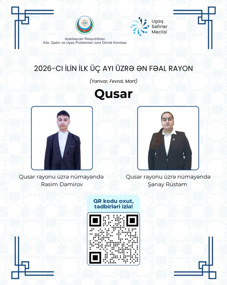 Üç ayın ən fəal rayonu – Qusar!