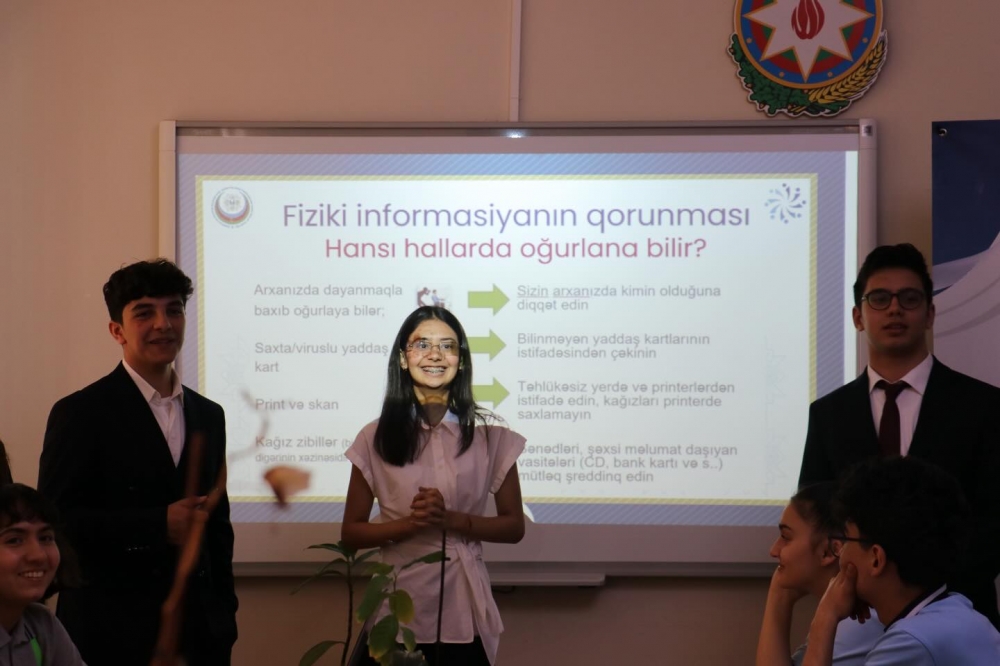 22 aprel 2026-cı il tarixində Uşaq Səfirlər Məclisinin üzvləri tərəfindən S.C.Pişəvəri adına Humanitar gimnaziyada şagirdlər üçün maarifləndirici tədbir təşkil olunub.