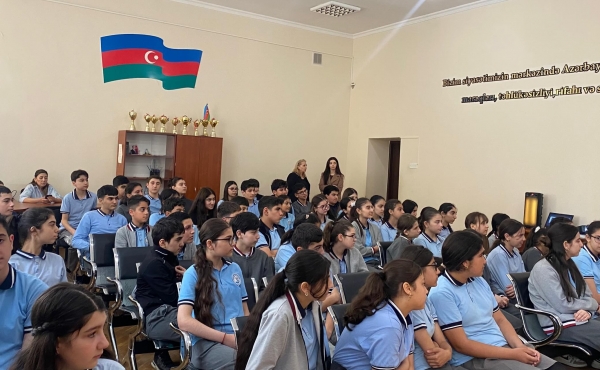 13 may 2026-cı il tarixində Uşaq Səfirlər Məclisinin üzvləri tərəfindən 58 nömrəli tam orta məktəbdə şagirdlər üçün maarifləndirici tədbir təşkil olunub.