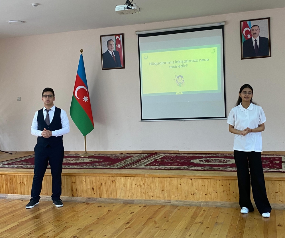 14 may 2026-cı il tarixində Uşaq Səfirlər Məclisinin üzvləri tərəfindən 100 nömrəli məktəbin şagirdlər üçün maarifləndirici tədbir təşkil olunub.