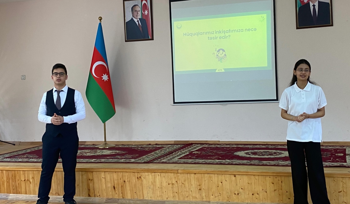 14 may 2026-cı il tarixində Uşaq Səfirlər Məclisinin üzvləri tərəfindən 100 nömrəli məktəbin şagirdlər üçün maarifləndirici tədbir təşkil olunub.