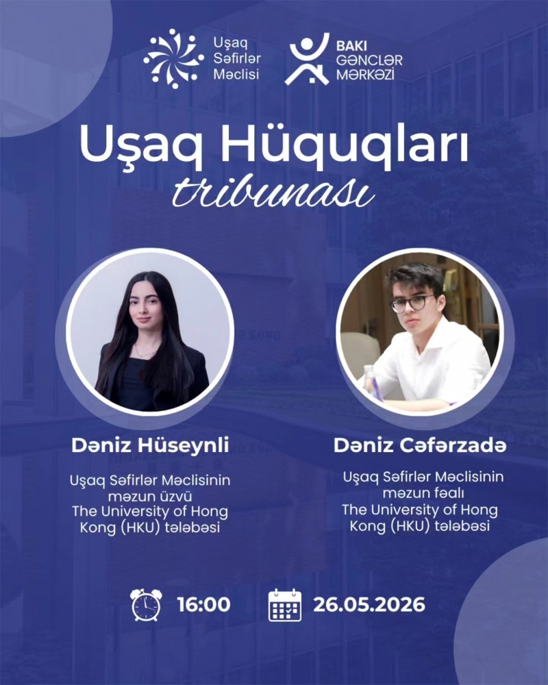 Uşaq Səfirlər Məclisi yeni layihə ilə qarşınızdadır!