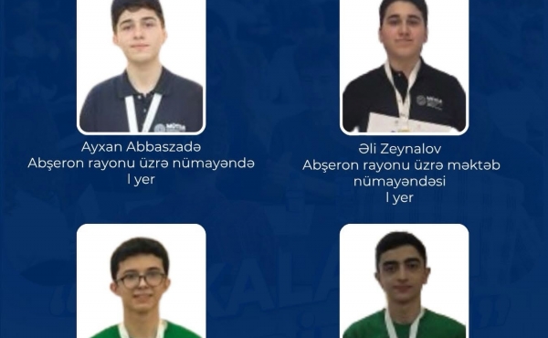 Uşaq Səfirlər Məclisinin nümayəndələri və fəalları “Zəkaların mübarizəsi” olimpiadasında yüksək nəticələr əldə edərək qaliblər sırasında yer alıblar!