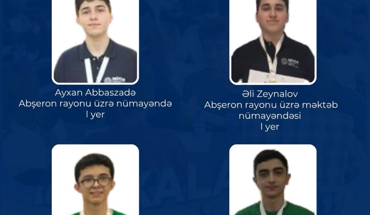 Uşaq Səfirlər Məclisinin nümayəndələri və fəalları “Zəkaların mübarizəsi” olimpiadasında yüksək nəticələr əldə edərək qaliblər sırasında yer alıblar!