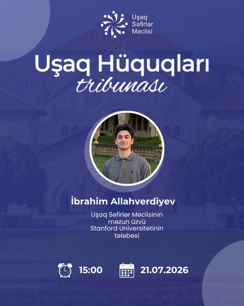 “Uşaq hüquqları tribunası” layihəsinin növbəti görüşü ilə qarşınızdayıq!