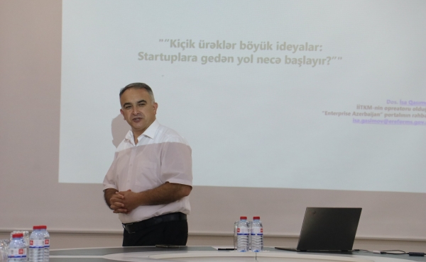 “Kiçik ürəklər, böyük ideyalar: Startuplara gedən yol necə başlayır?” mövzusunda təlim keçirilib