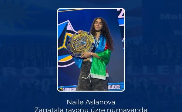 Uşaq Səfirlər Məclisinin Zaqatala rayonu üzrə nümayəndəsi Nailə Aslanova “RobotChallenge Pekin 2026” yarışında yüksək nəticə əldə edərək uğur qazanan iştirakçılar sırasında yer alıb!